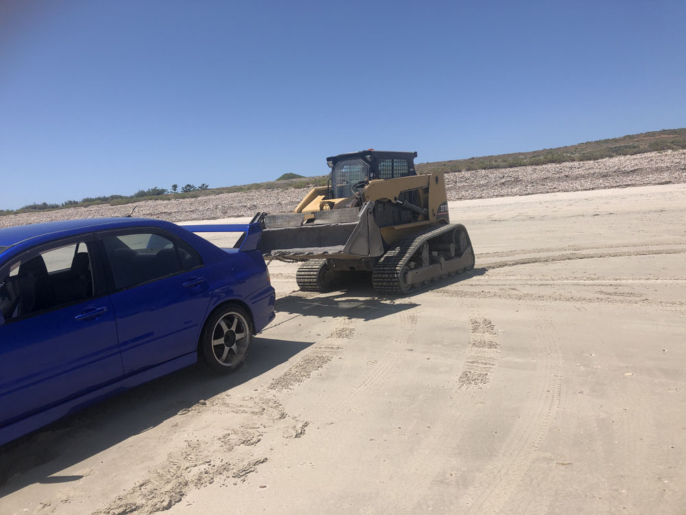 Our team towing this vehicle from an Adelaide beach