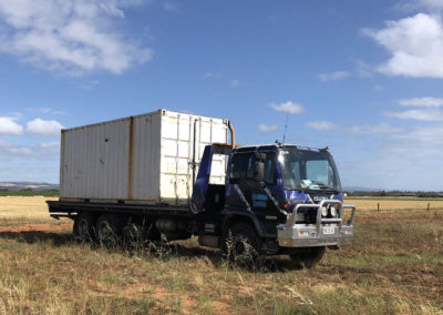 Aldinga Towing can drop containers or site offices at your work site