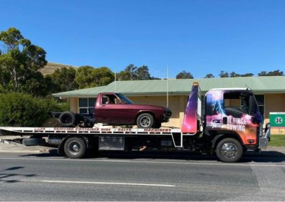 A Holden 1 toner UTE being transported from Yankalilla