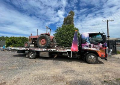 Massey Ferguson 188 transported from Aldinga to its new home in Hackham.